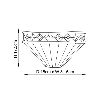 Endon 64149 - Applique murale FARGO 1xE14/40W/230V