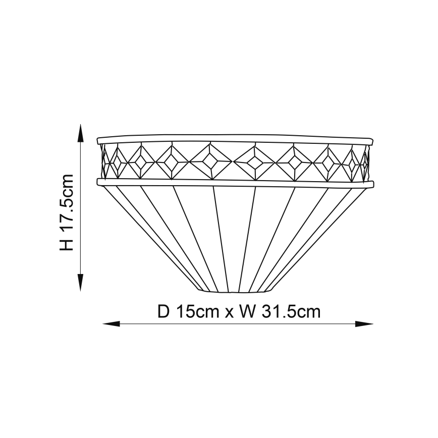 Endon 64149 - Applique murale FARGO 1xE14/40W/230V