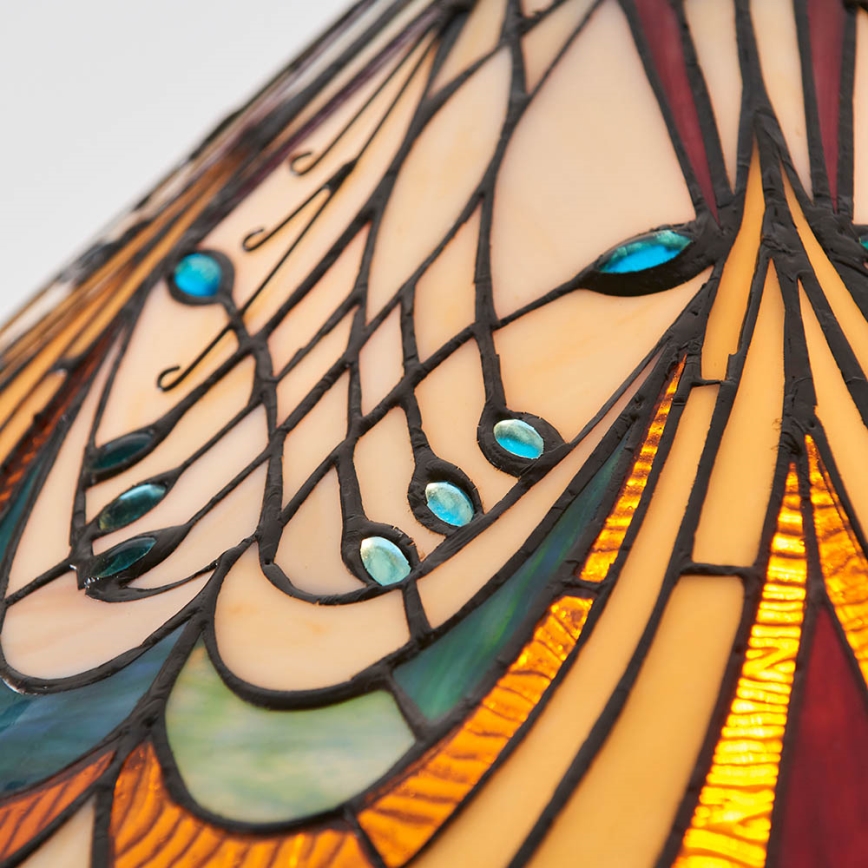 Endon 64162 - Kroonluchter met ketting Tiffany HECTOR 1xE27/60W/230V Ø 40 cm