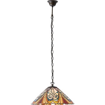Endon 64162 - Lustre suspendu sur chaîne Tiffany HECTOR 1xE27/60W/230V Ø 40 cm
