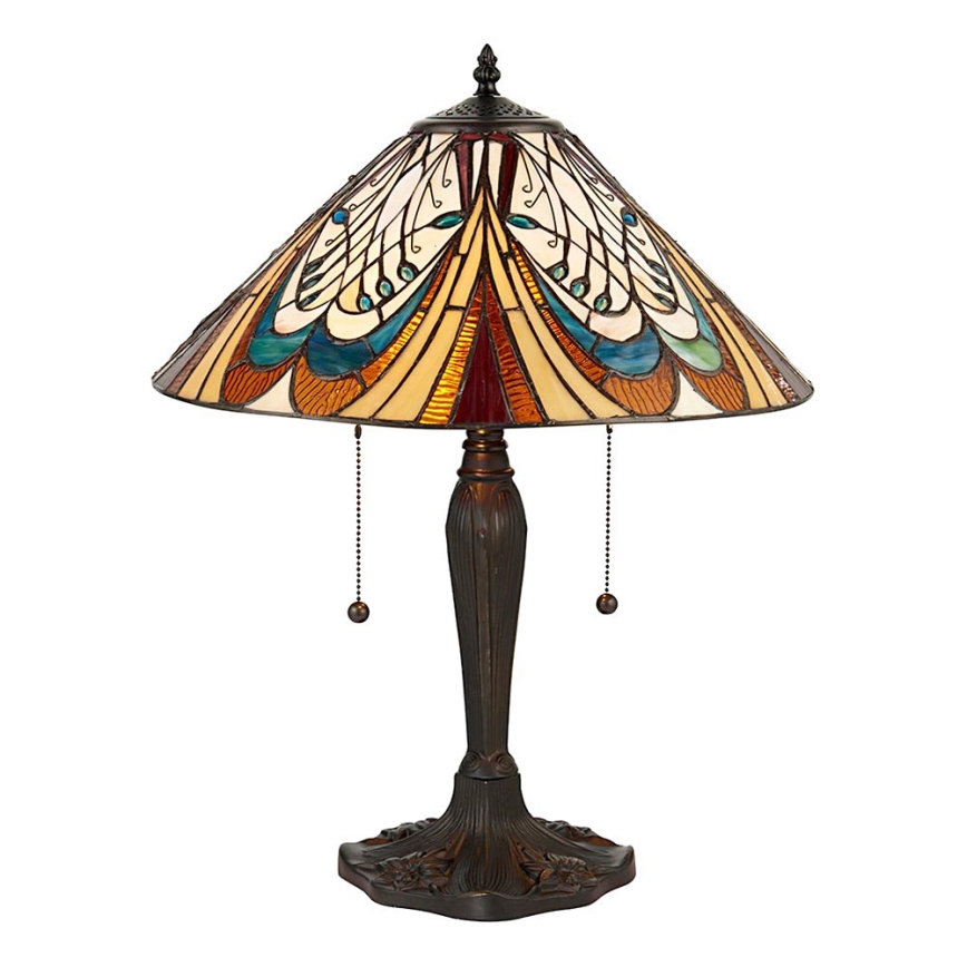 Endon 64163 - Tafellamp Tiffany HECTOR 2xE27/60W/230V Ø 40 cm