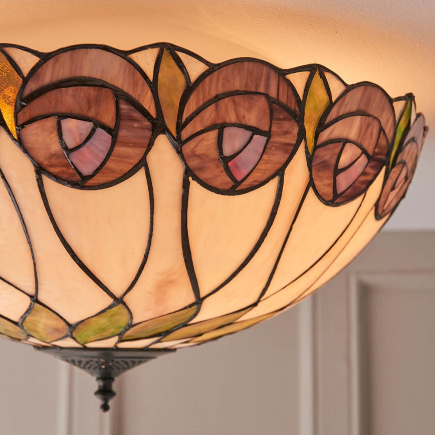 Endon 64173 - Plafonnier HUTCHINSON 2xE27/60W/230V d. 50 cm