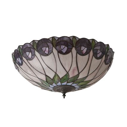 Endon 64173 - Plafonnier Tiffany HUTCHINSON 2xE27/60W/230V Ø 50 cm