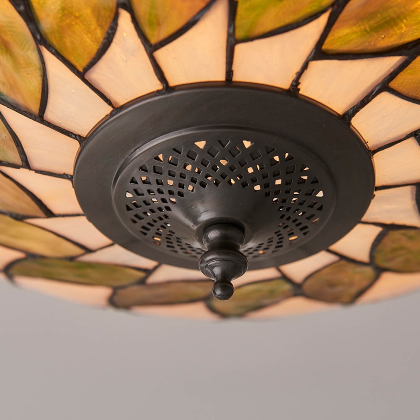 Endon 64173 - Tiffany-plafondlamp HUTCHINSON 2xE27/60W/230V Ø 50 cm