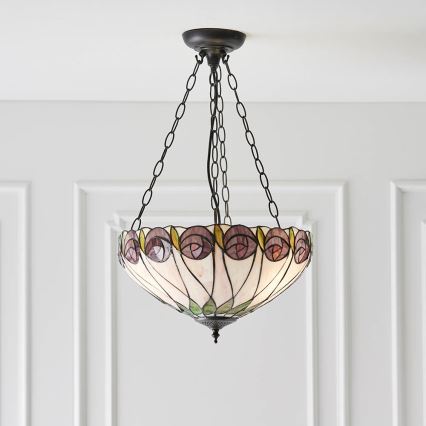 Endon 64175 - Hanglamp aan een ketting HUTCHINSON 3xE27/60W/230V diameter 40 cm