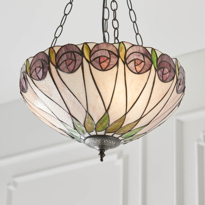 Endon 64175 - Hanglamp aan een ketting HUTCHINSON 3xE27/60W/230V diameter 40 cm