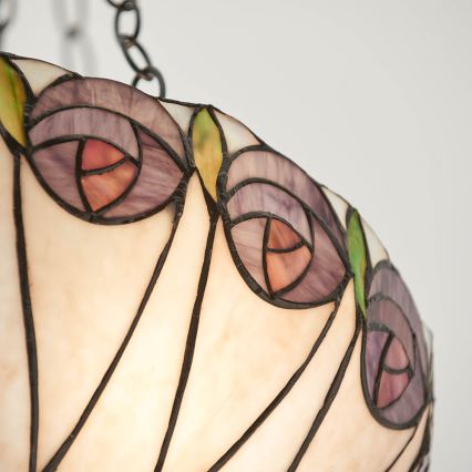 Endon 64175 - Kroonluchter aan ketting Tiffany HUTCHINSON 3xE27/60W/230V Ø 40 cm