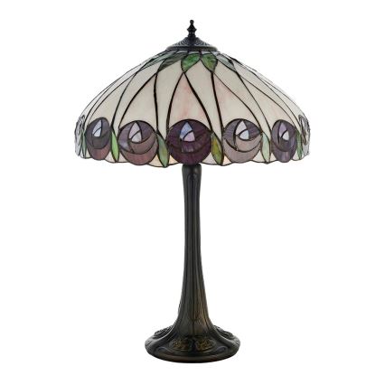 Endon 64177 - Lampe de table Tiffany HUTCHINSON 1xE27/60W/230V Ø 40 cm