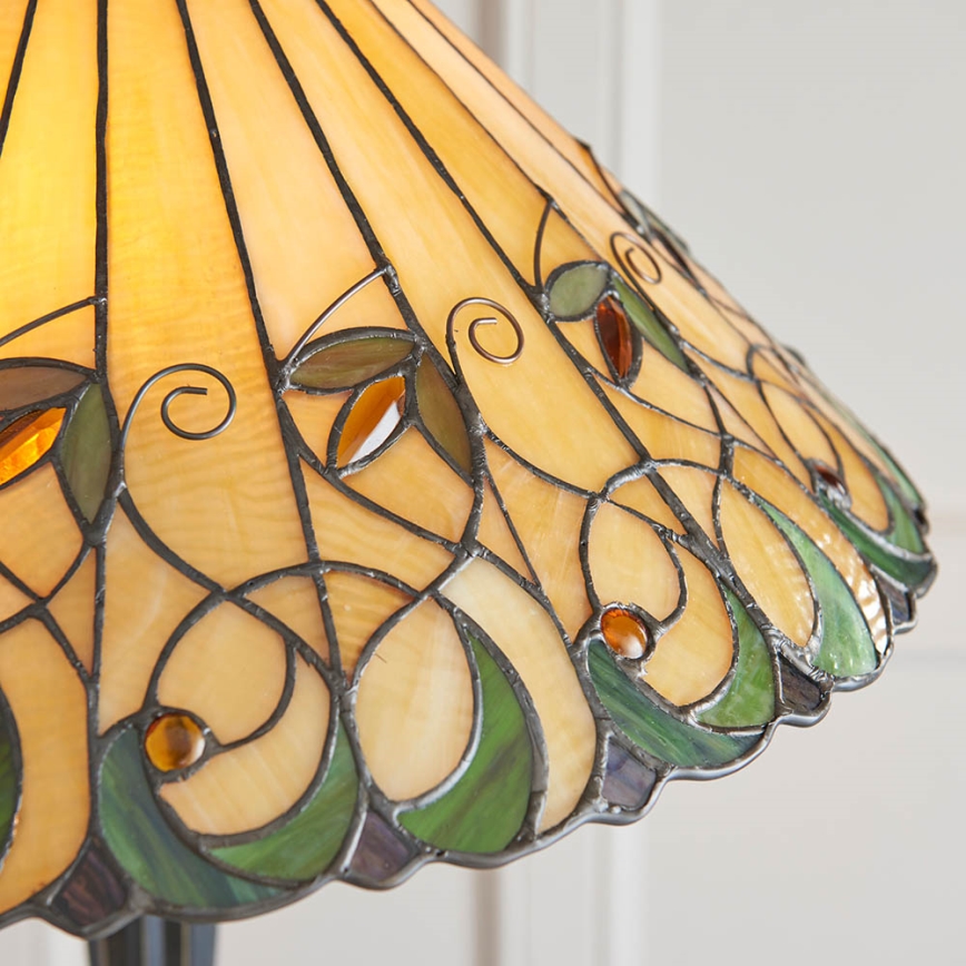 Endon 64192 - Lampadaire Tiffany JAMELIA 2xE27/60W/230V Ø 50 cm