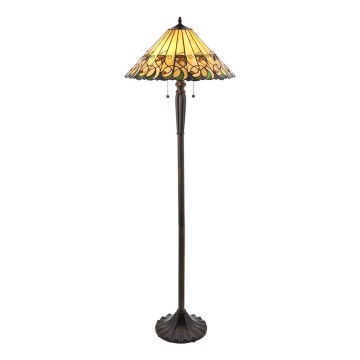 Endon 64192 - Staande Tiffany-lamp JAMELIA 2xE27/60W/230V Ø 50 cm