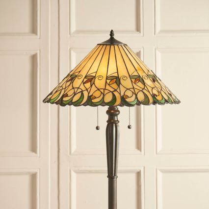 Endon 64192 - Staande Tiffany-lamp JAMELIA 2xE27/60W/230V Ø 50 cm