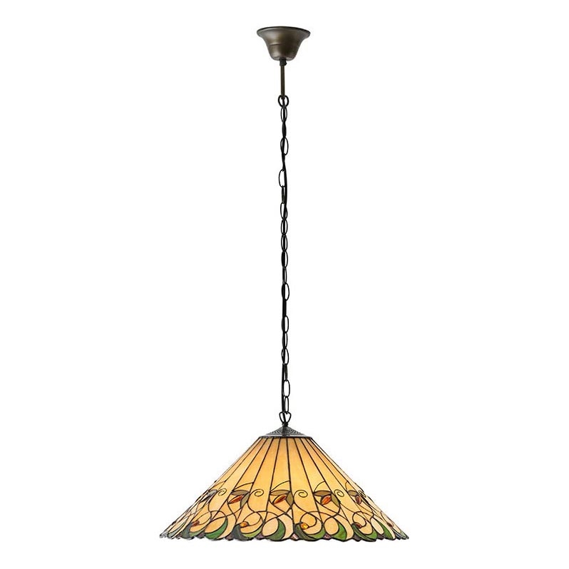 Endon 64194 - Lustre sur chaîne Tiffany JAMELIA 3xE27/60W/230V Ø 50 cm