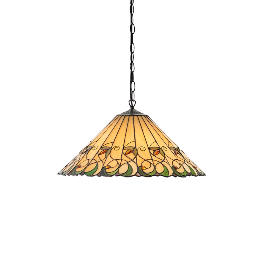 Endon 64194 - Lustre sur chaîne Tiffany JAMELIA 3xE27/60W/230V Ø 50 cm
