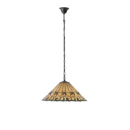 Endon 64194 - Tiffany-hanglamp aan ketting JAMELIA 3xE27/60W/230V Ø 50 cm