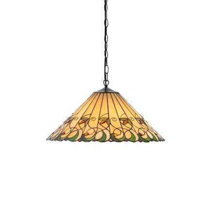 Endon 64194 - Tiffany-hanglamp aan ketting JAMELIA 3xE27/60W/230V Ø 50 cm