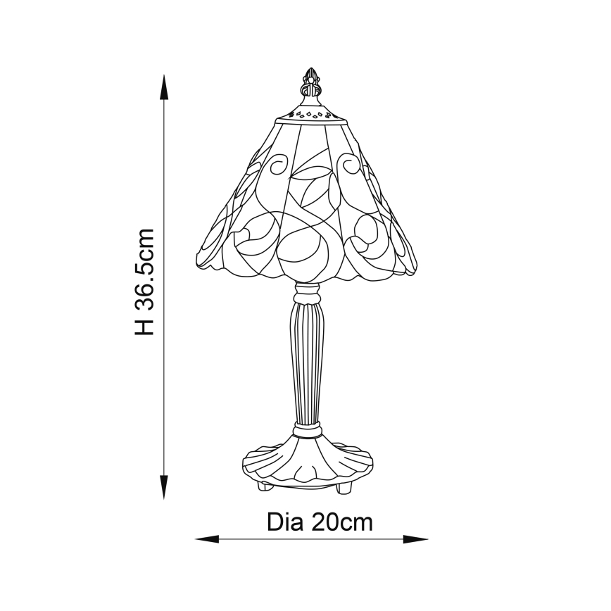 Endon 64196 - Lampe de table JAMELIA 1xE14/40W/230V d. 20 cm