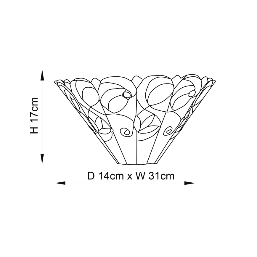 Endon 64198 - Tiffany wandlamp JAMELIA 1xE14/40W/230V