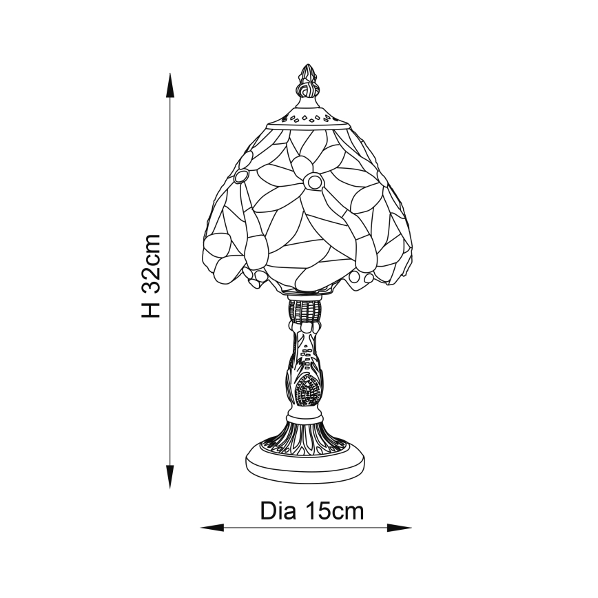 Endon 64246 - Lampe de table LORETTE 1xE14/40W/230V d. 15 cm