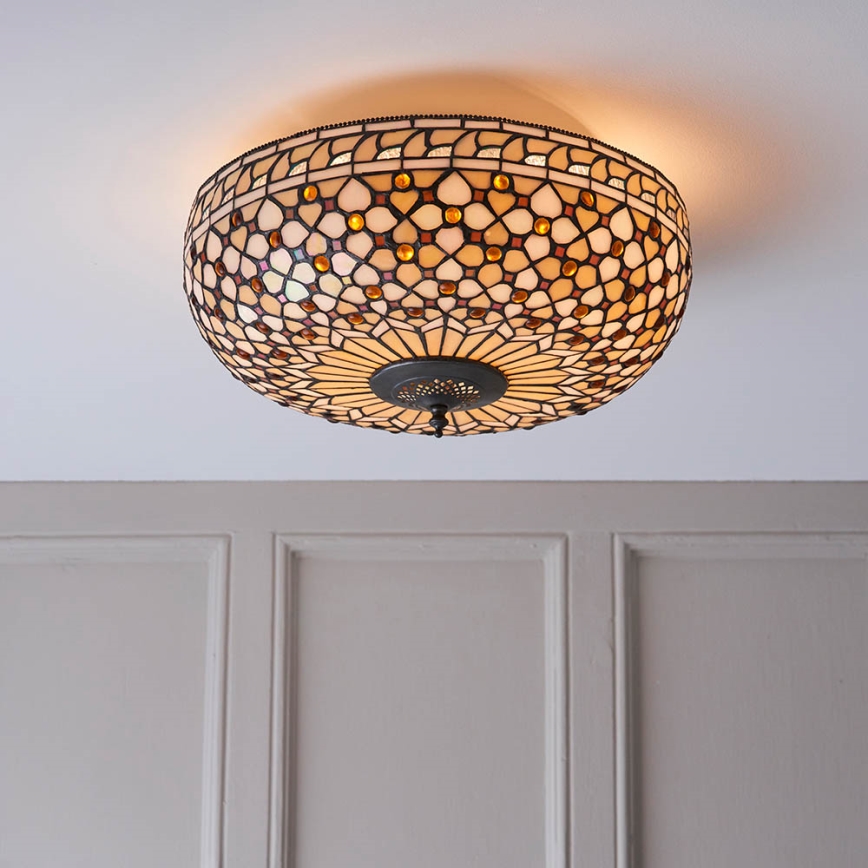 Endon 64276 - Plafondlamp MILLE FEUX 2xE27/60W/230V diameter 45 cm