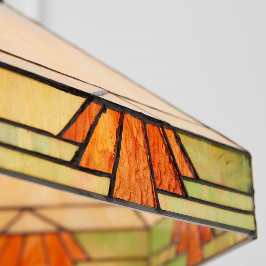 Endon 64285 - Suspension à chaîne Tiffany NEVADA 1xE27/60W/230V, Ø 35 cm