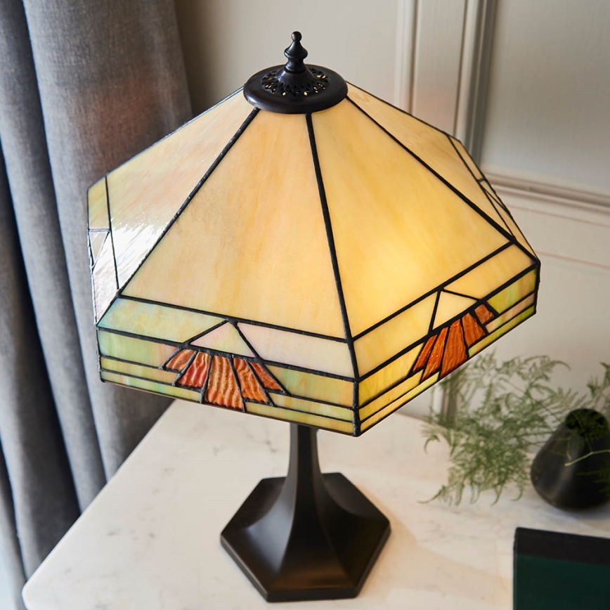 Endon 64286 - Tafellamp NEVADA 2xE27/60W/230V diameter 40 cm
