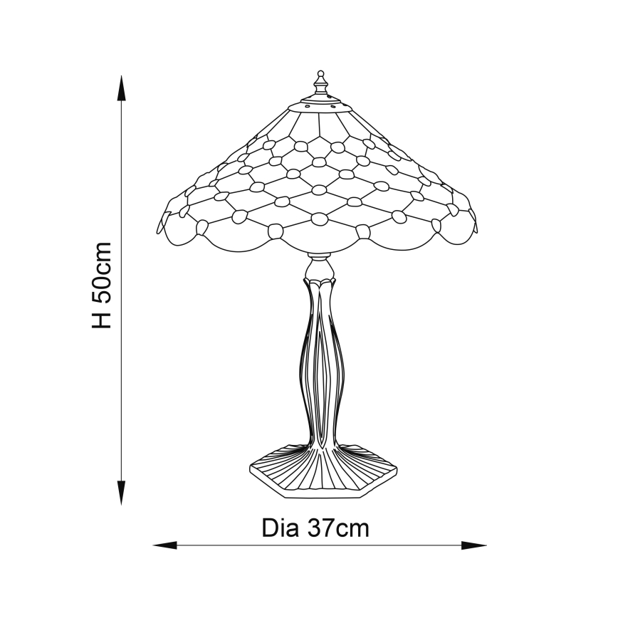 Endon 64301 - Lampe de table PEARL 1xE27/60W/230V d. 37 cm