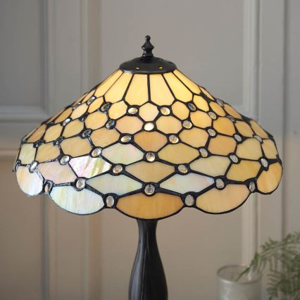 Endon 64301 - Tafellamp Tiffany PEARL 1xE27/60W/230V Ø 37 cm