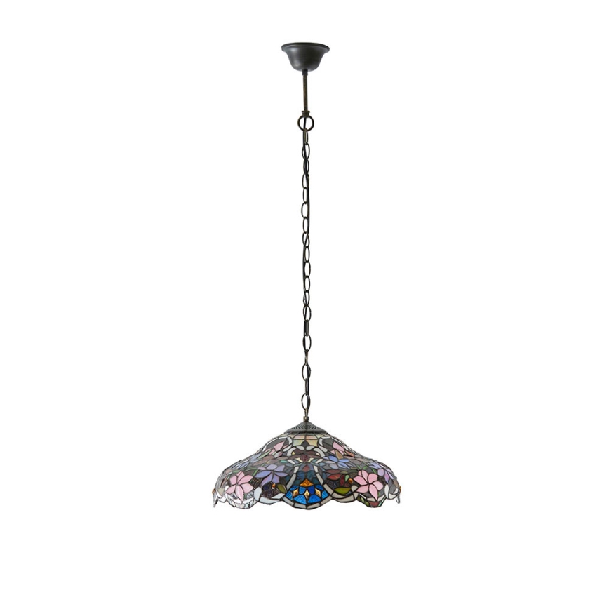 Endon 64325 - Kroonluchter aan ketting Tiffany SULLIVAN 1xE27/60W/230V diameter 40 cm