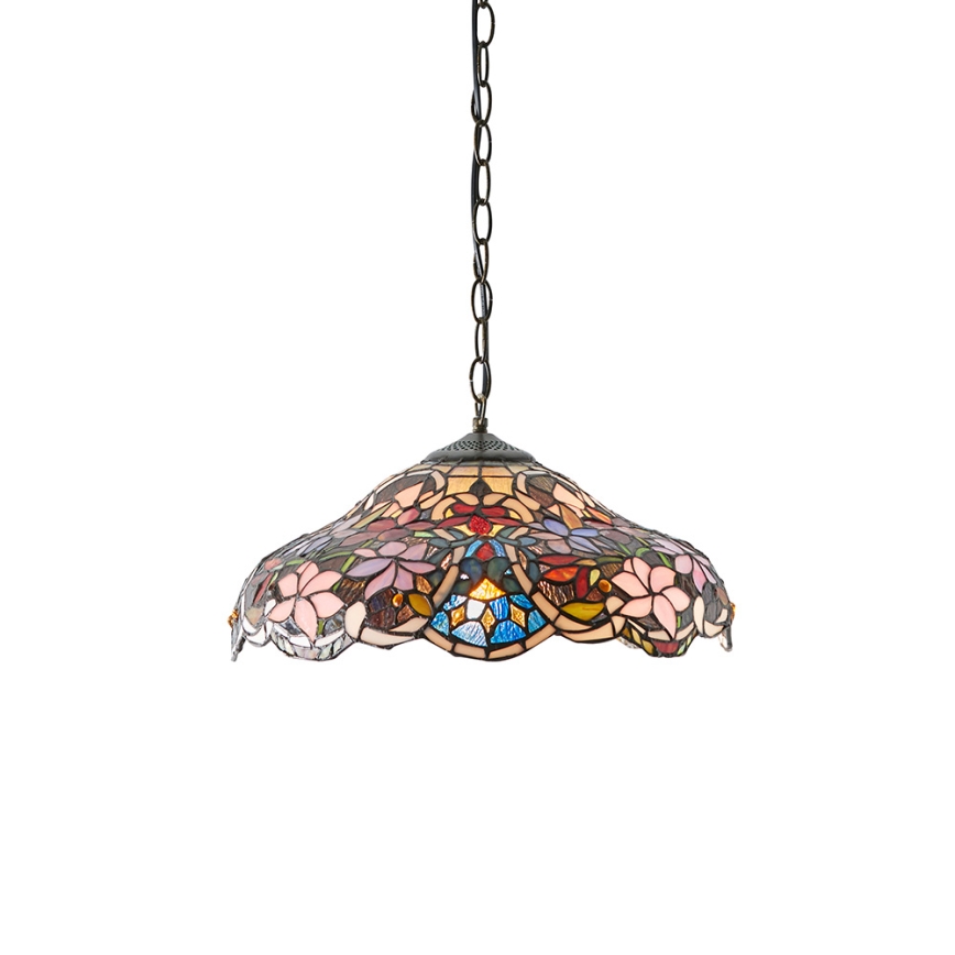 Endon 64325 - Lustre sur chaîne Tiffany SULLIVAN 1xE27/60W/230V Ø 40 cm