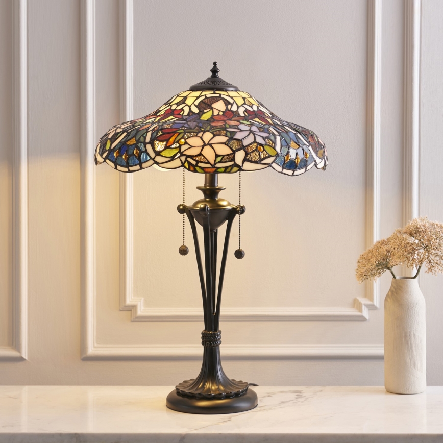 Endon 64326 - Lampe de table SULLIVAN 2xE27/60W/230V d. 40 cm