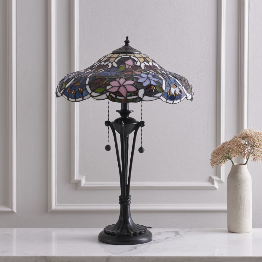 Endon 64326 - Lampe de table SULLIVAN 2xE27/60W/230V d. 40 cm