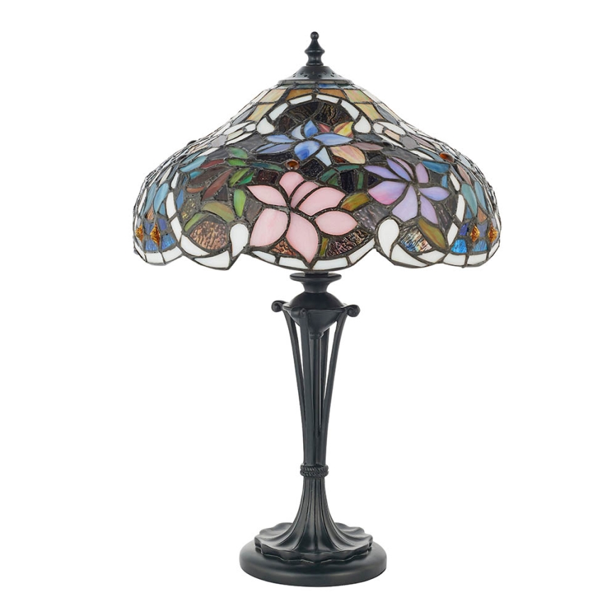 Endon 64327 - Tafellamp Tiffany SULLIVAN 2xE14/40W/230V Ø 30 cm