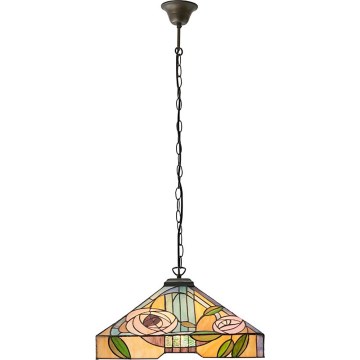 Endon 64384 - Suspension à chaîne Tiffany WILLOW 3xE27/60W/230V