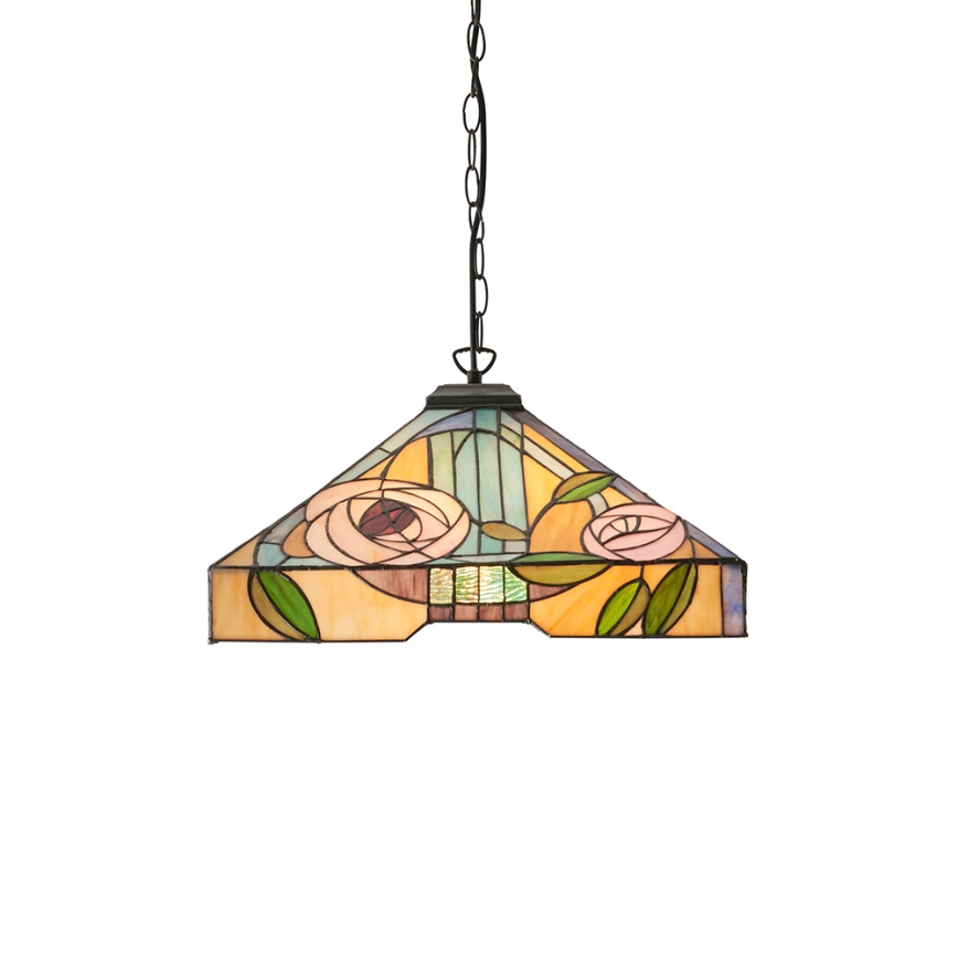 Endon 64384 - Suspension à chaîne Tiffany WILLOW 3xE27/60W/230V