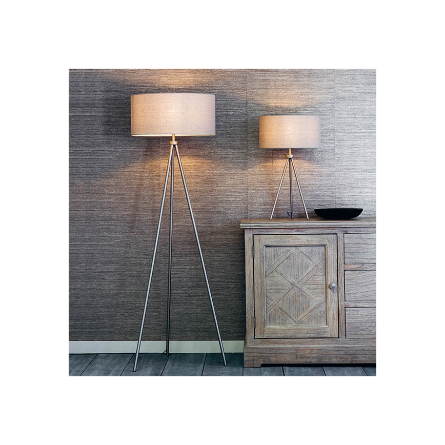 Endon 66986 - Tafellamp TRI 1xE27/40W/230V messing/beige