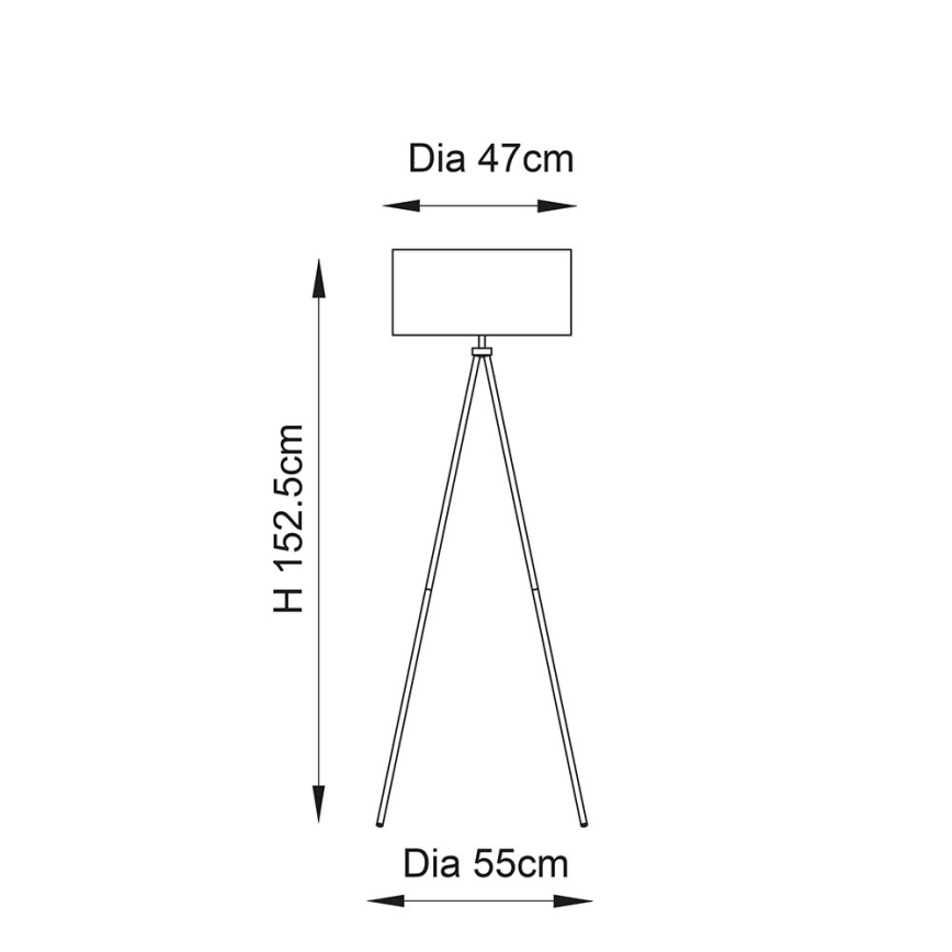 Endon 66987 - Lampadaire TRI 1xE27/60W/230V beige