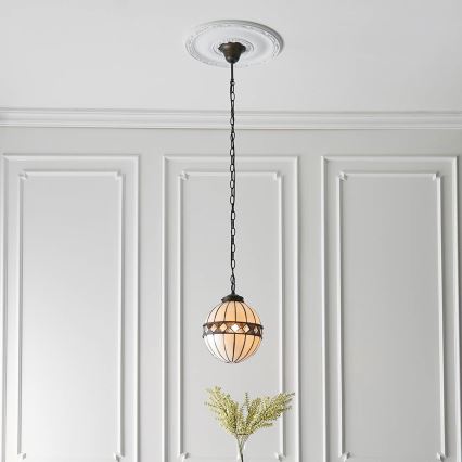 Endon 67044 - Hanglamp met ketting Tiffany FARGO 1xE14/40W/230V Ø 25,5 cm