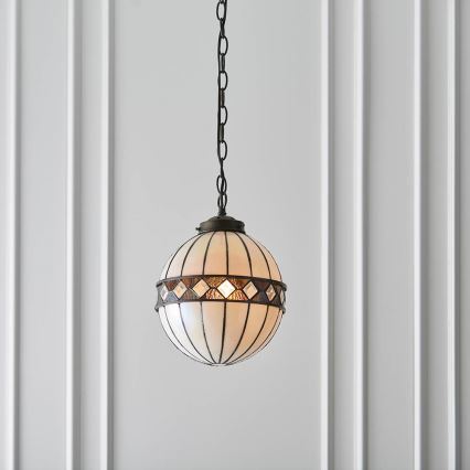 Endon 67044 - Hanglamp met ketting Tiffany FARGO 1xE14/40W/230V Ø 25,5 cm