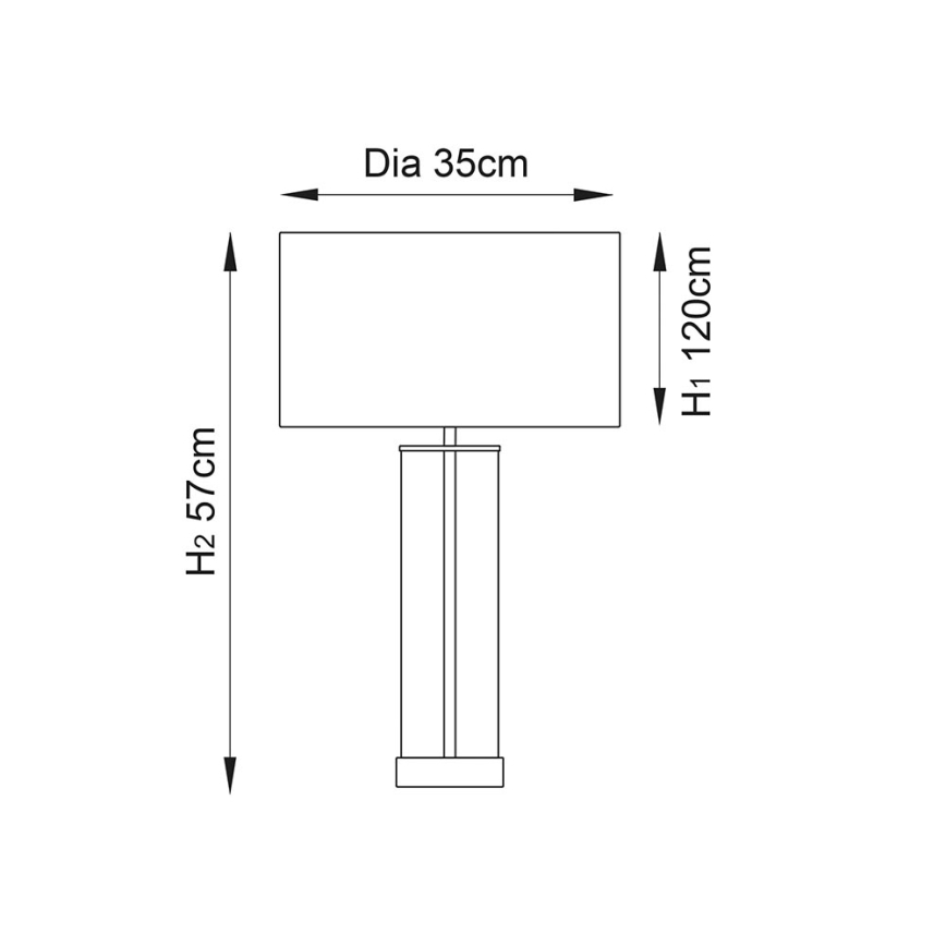 Endon 68802 - Dimbare tafellamp met aanraakbediening LESSINA 1xE27/10W/230V goud/wit