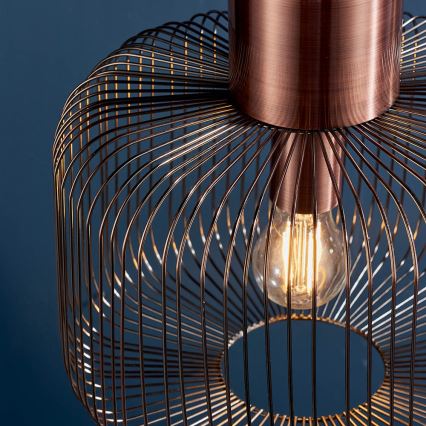 Endon 68986 - Hanglamp aan kabel NICOLA 1xE27/40W/230V koperen