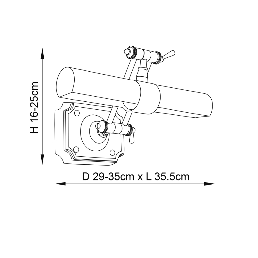 Endon 69832 - Schilderijlamp WINCHESTER 2xE14/6W/230V 35,5 cm messing