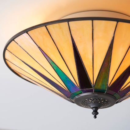 Endon 70240 - Plafondlamp Tiffany DARK STAR 2xE27/40W/230V Ø 49 cm