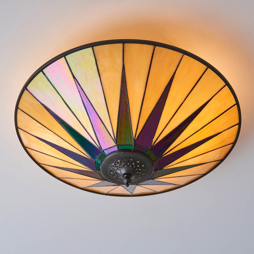 Endon 70240 - Plafonnier DARK STAR 2xE27/40W/230V d. 49 cm