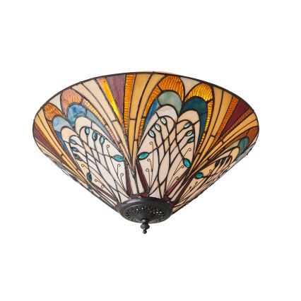 Endon 70241 - Plafondlamp Tiffany HECTOR 2xE27/60W/230V Ø 40 cm