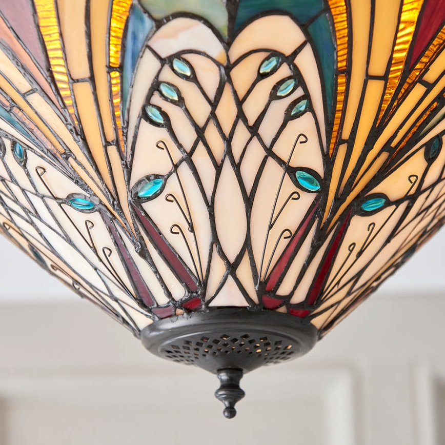 Endon 70241 - Plafonnier Tiffany HECTOR 2xE27/60W/230V Ø 40 cm