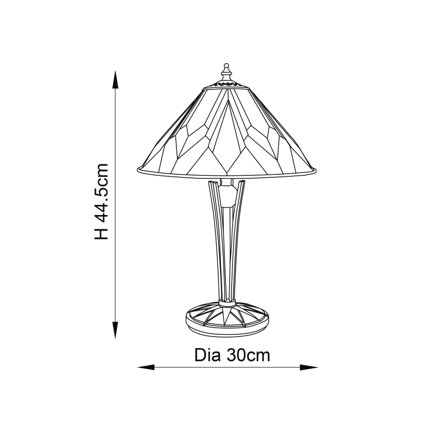 Endon 70365 - Lampe de table ASTORIA 1xE14/40W/230V d. 30 cm