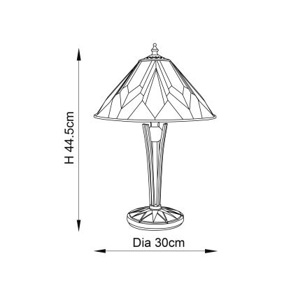 Endon 70365 - Lampe de table Tiffany ASTORIA 1xE14/40W/230V Ø 30 cm