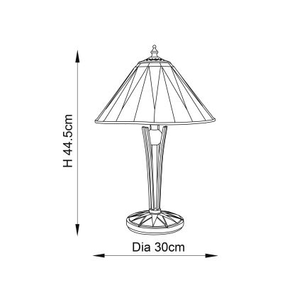 Endon 70367 - Lampe de table DARK STAR 1xE14/40W/230V d. 30 cm