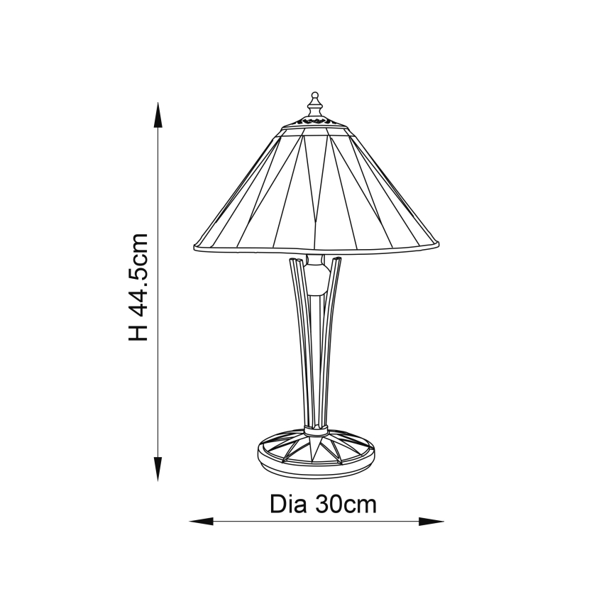 Endon 70367 - Lampe de table DARK STAR 1xE14/40W/230V d. 30 cm