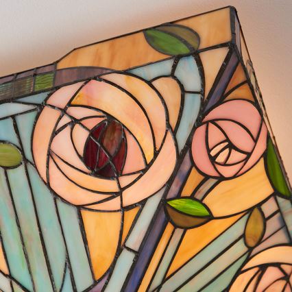 Endon 70698 - Tiffany WILLOW plafondlamp 2xE27/60W/230V